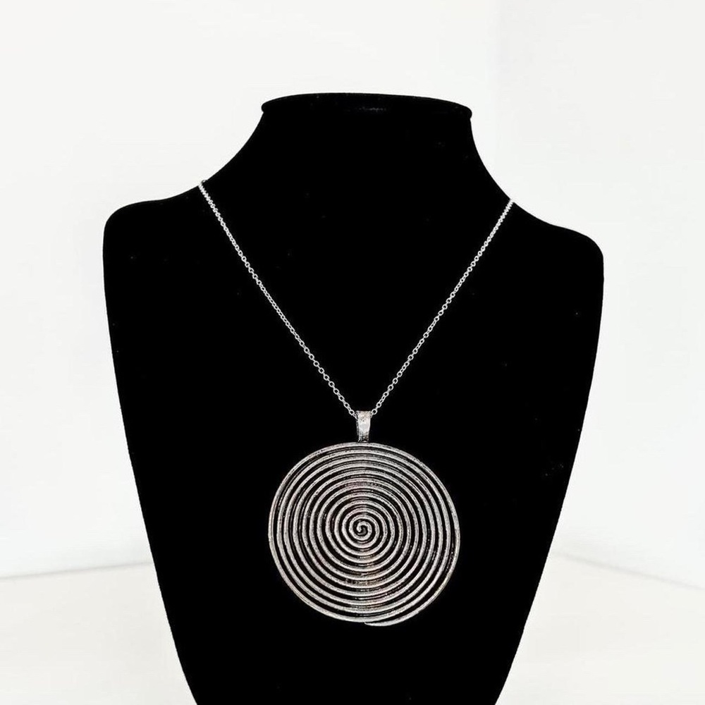 Sterling Silver Spiral Necklace